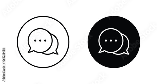 Chat icon vector. Speech bubble icon. message icon collection