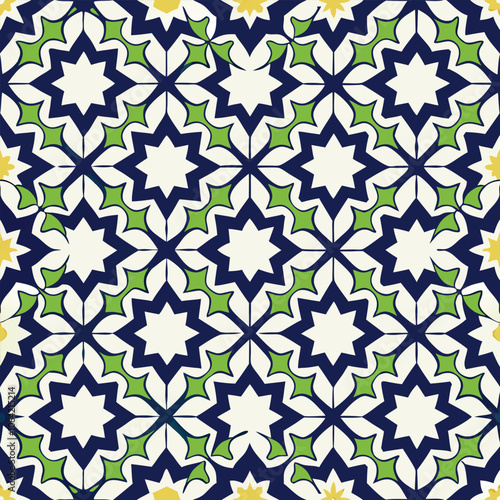 islamic pattern background on white background