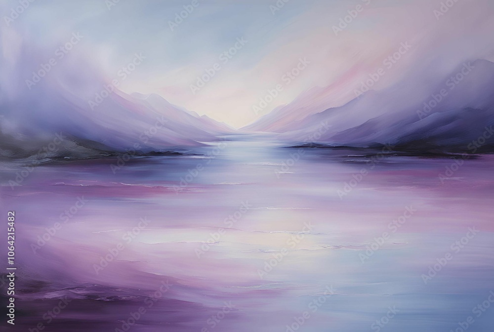 Fototapeta premium Abstract gradient light blue and purple background with paint strokes, nature landscape concept, cloudy texture template, empty space, wallpaper