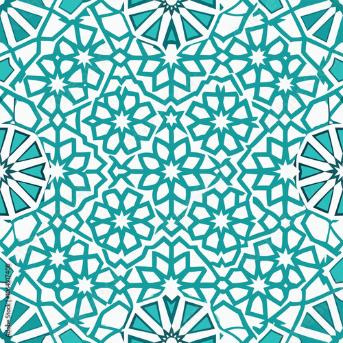 islamic pattern background on white background