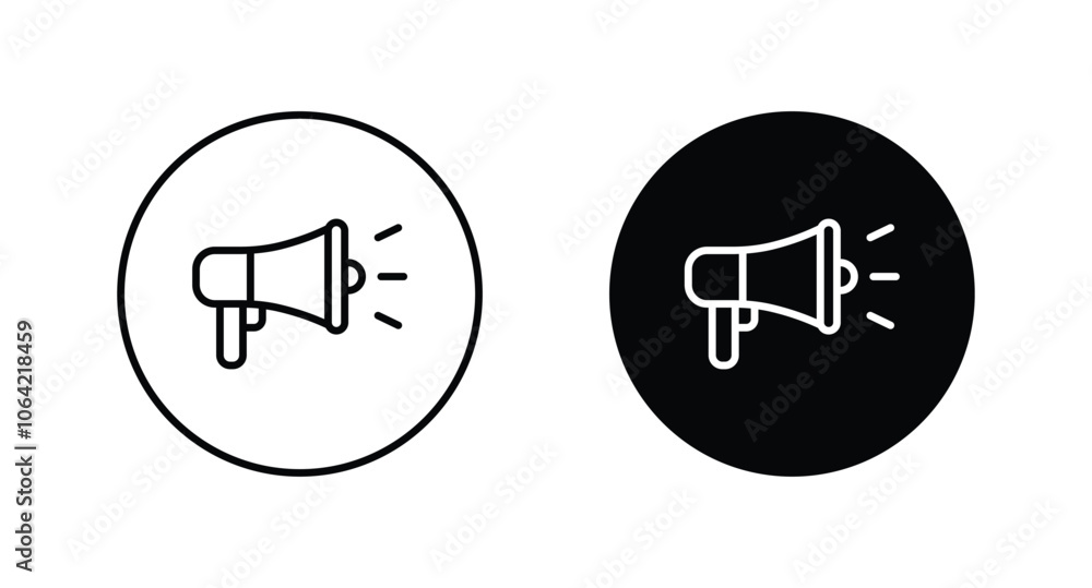 Megaphone icon set. Loudspeaker Symbol vector Megaphone icon set. Loudspeaker Symbol vector