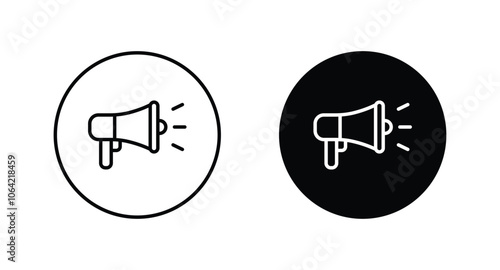 Megaphone icon set. Loudspeaker Symbol vector	