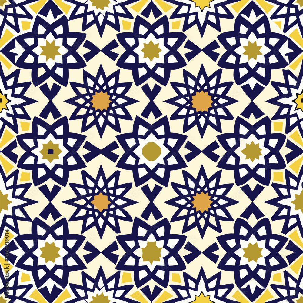 Fototapeta premium islamic pattern background on white background