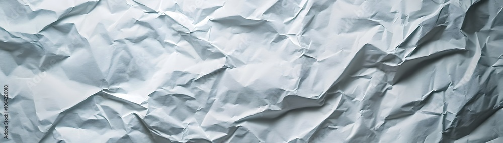 Fototapeta premium Close-up of a Crumpled White Paper Surface