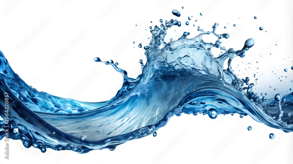 water splash isolated on white water splash isolated on white