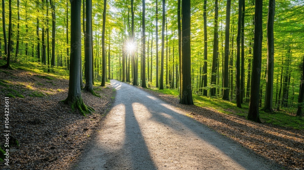 Obraz premium Serene Old Growth Forest with Towering Trees