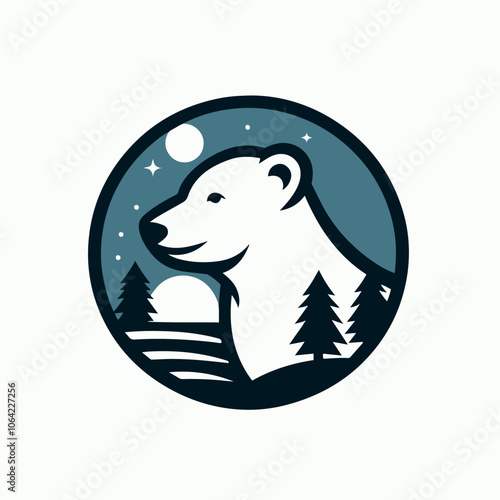 polar bear logo illustration