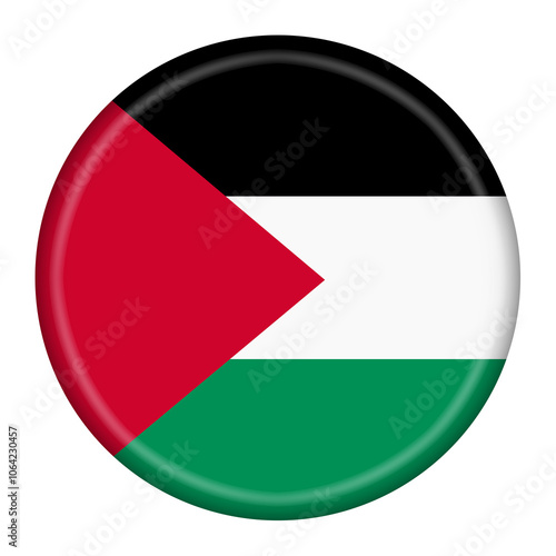 Free Download Palestine flag button 3d illustration with clipping path - GFXLoad
