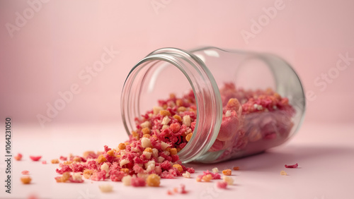 Bild auf Leinwand View of Glass Jar Filled with Potpourri