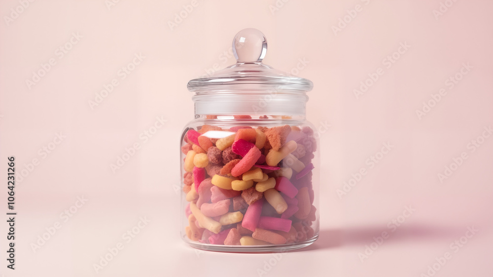 View of Glass Jar Filled with Potpourri View of Glass Jar Filled with Potpourri