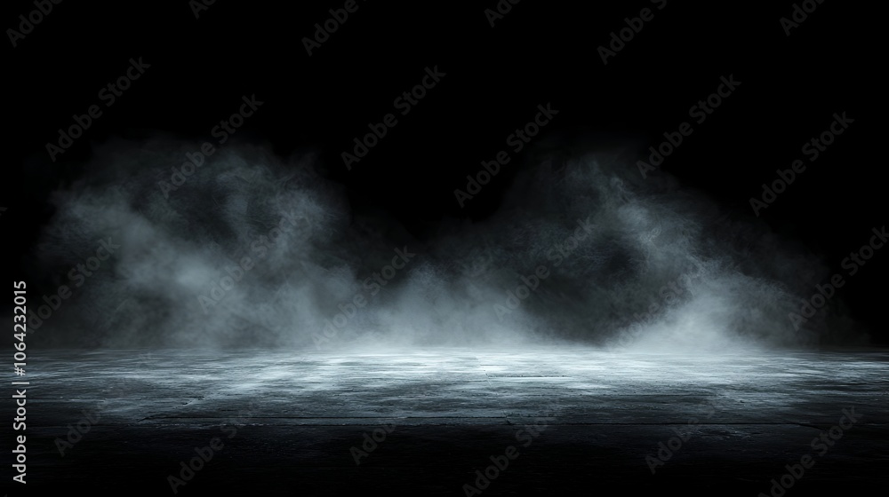 Fototapeta premium Mystical Dark Gradient Backdrop with Moody Atmospheric Lighting and Smoke Effects