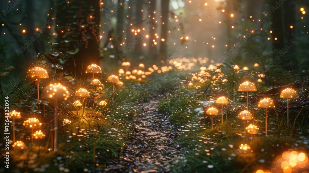 Naklejka premium Magical Forest Path