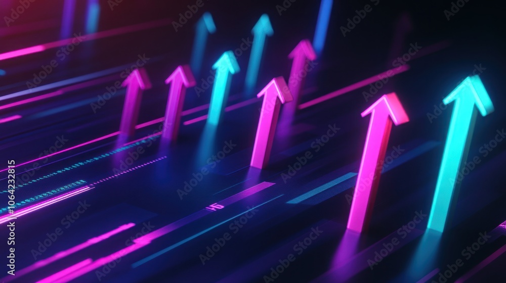 Neon Arrows - Growth & Futuristic Neon Arrows - Growth & Futuristic