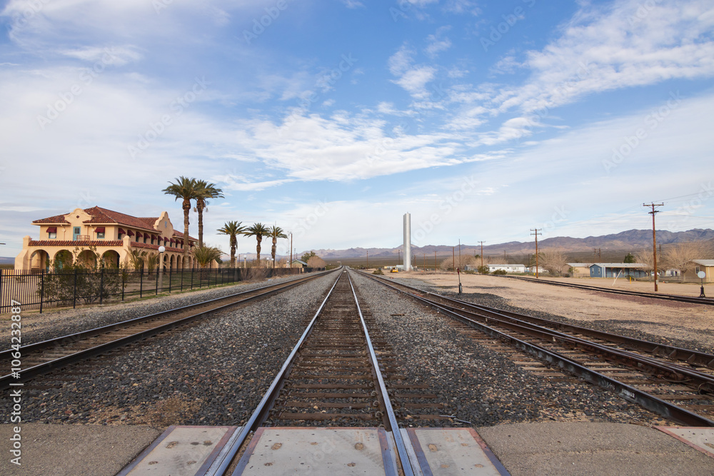 Naklejka premium Kelso depot, historic old train depot at Mojave National Preserve, California