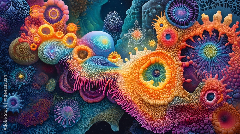 Explore vibrant microcosms through stunning digital art Explore vibrant microcosms through stunning digital art