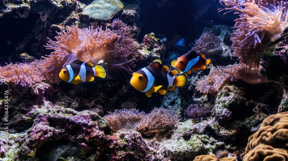 Obraz premium Underwater Splendor: Coral Reefs and Tropical Fish in 4K UHD