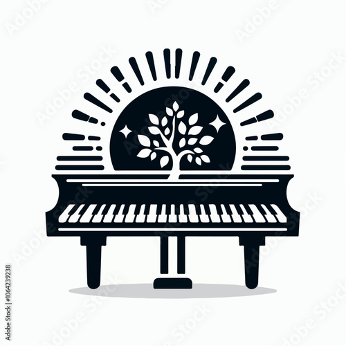 piano logo illustration