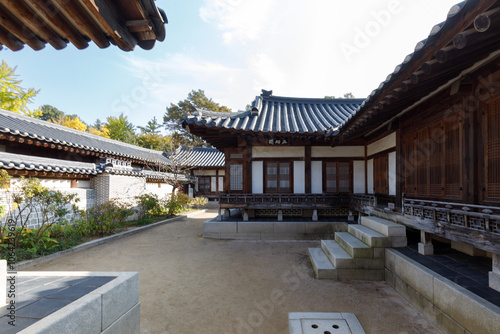 Traditional Architecture in Gyeongbokgung Palace. Seoul, Korea