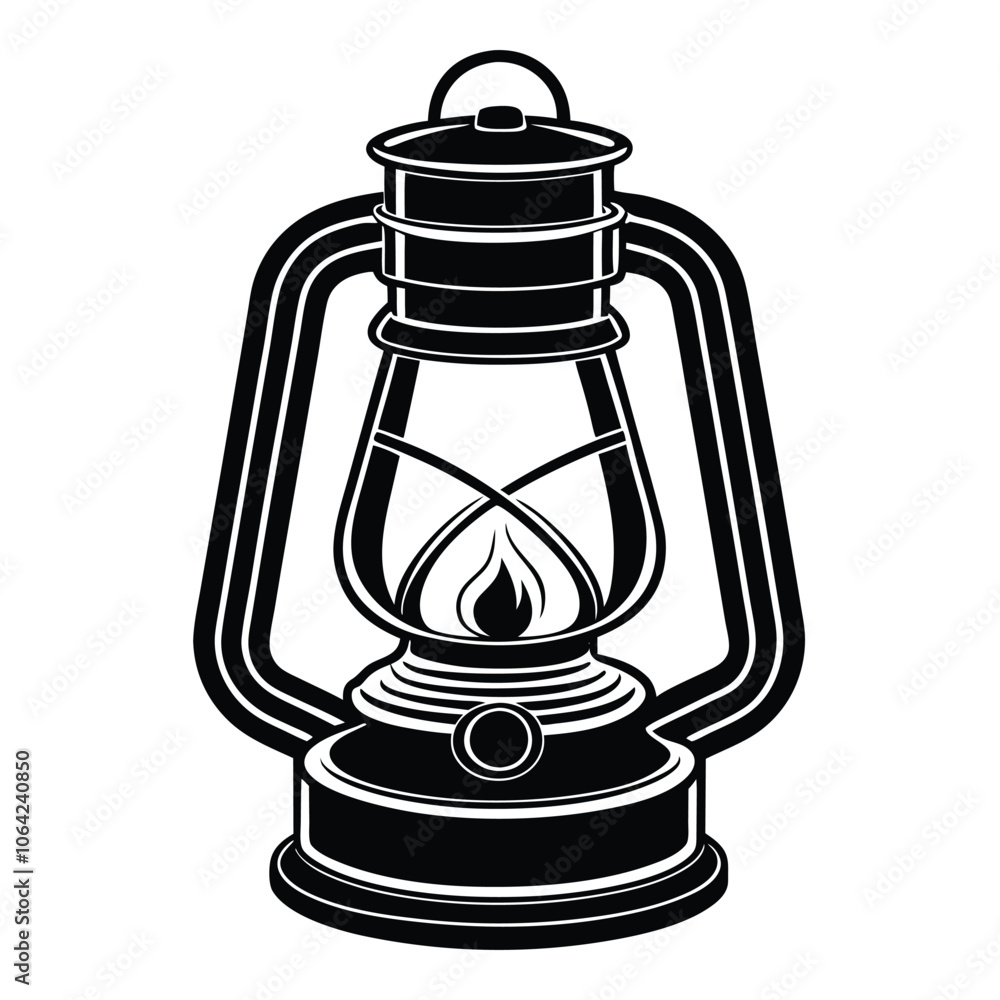 kerosene lamp on white background kerosene lamp on white background