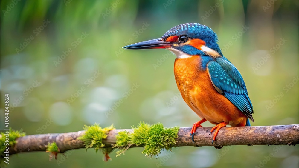 Vibrant image of a common kingfisher perched on a branch by the river, kingfisher, bird, colorful, wildlife, nature Vibrant image of a common kingfisher perched on a branch by the river, kingfisher, bird, colorful, wildlife, nature