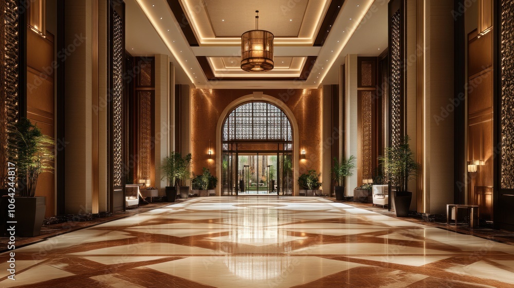 Obraz premium Luxury Hotel Lobby Interior Design