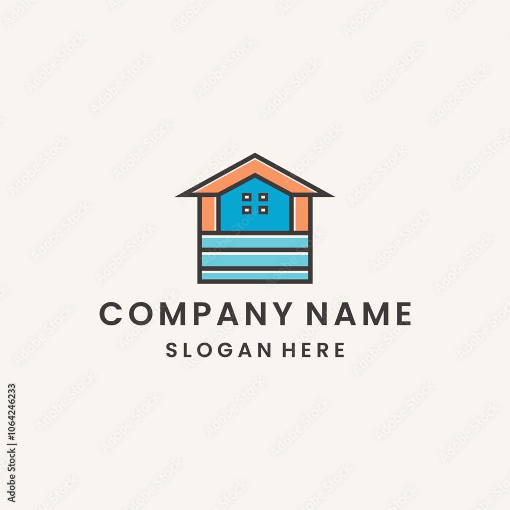 Abstract real estate home logo icon vector design. Rent, sale of real estate vector logo Abstract real estate home logo icon vector design. Rent, sale of real estate vector logo