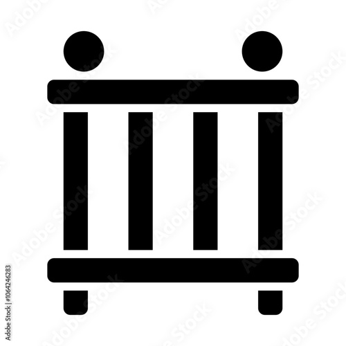 Baby Bed Solid Icon