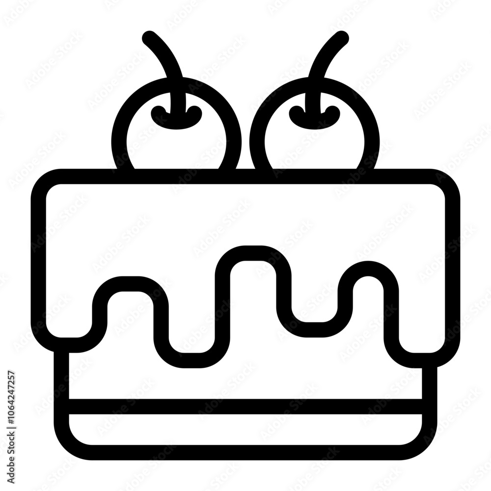 Cake Line Icon Cake Line Icon