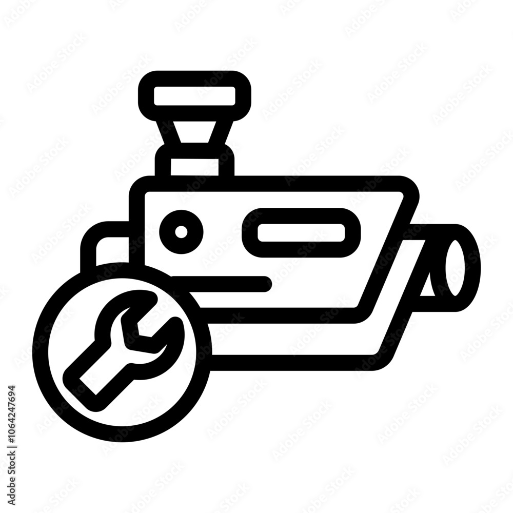 CCTV Repair Line Icon CCTV Repair Line Icon