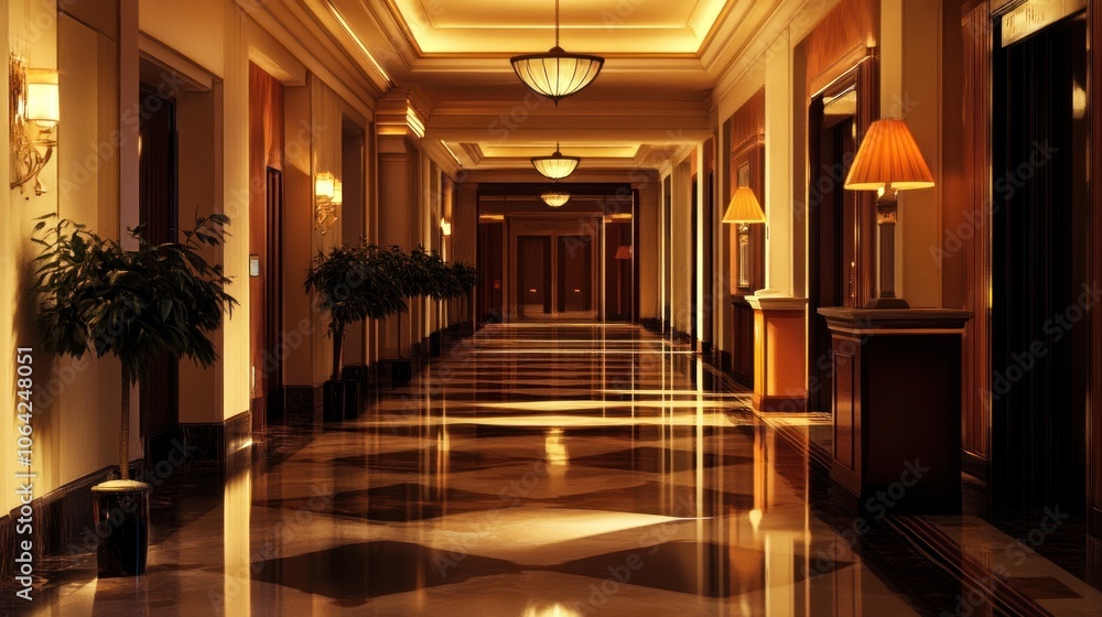 Luxurious Hotel Corridor Luxurious Hotel Corridor