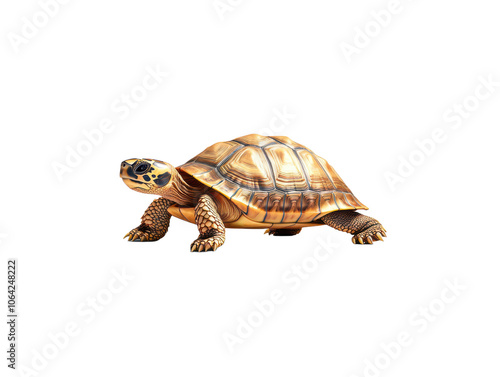 Tortoise walking transparent background on transparent background