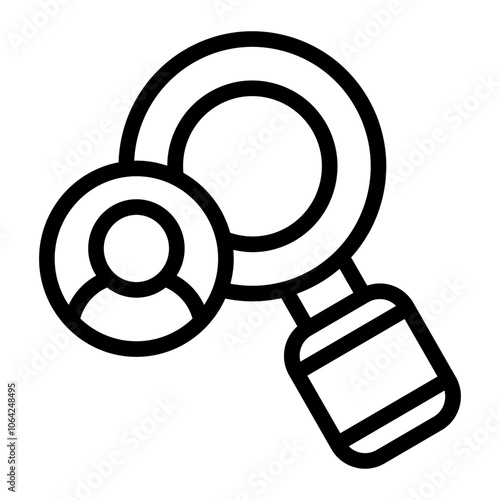 Customer Research Line Icon