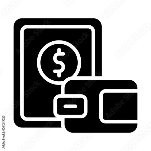 E-Wallet Payment Solid Icon