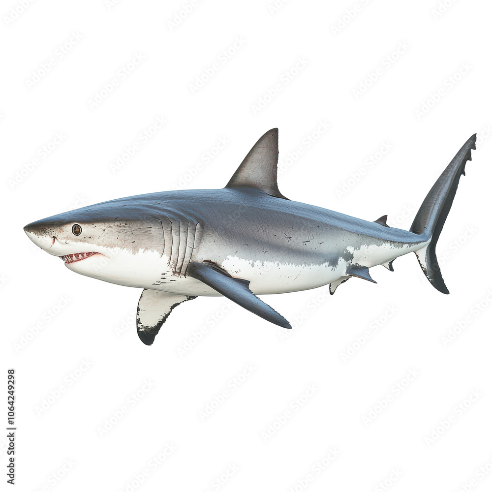 Great White Shark Swimming Underwater on transparent background Great White Shark Swimming Underwater on transparent background