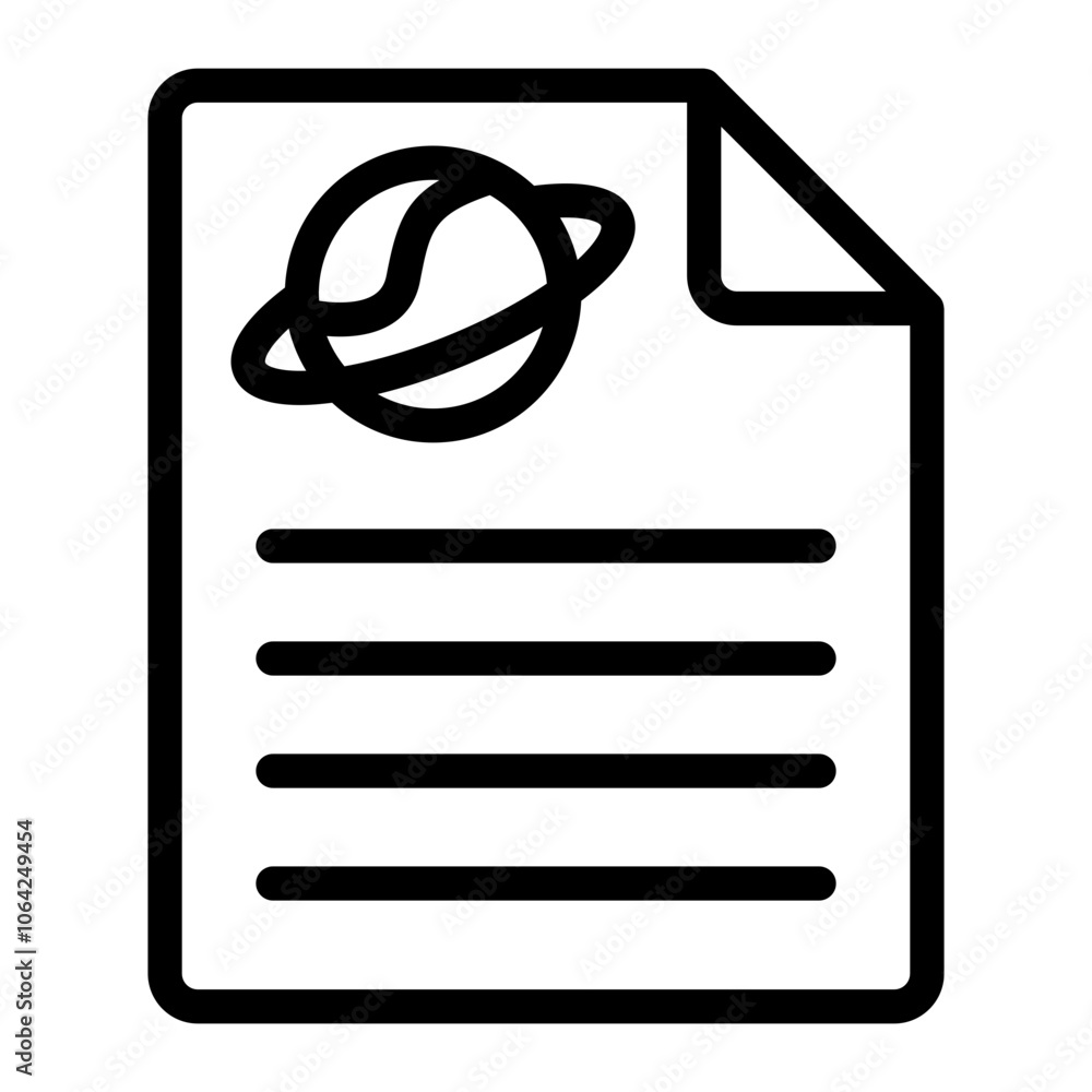File Research Line Icon File Research Line Icon