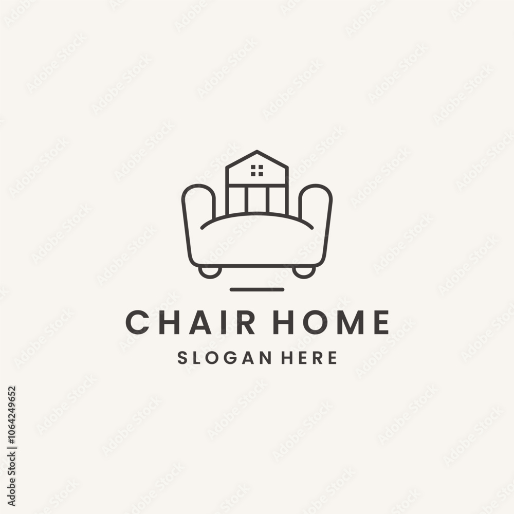 Chair home logo template vector illustration design Chair home logo template vector illustration design