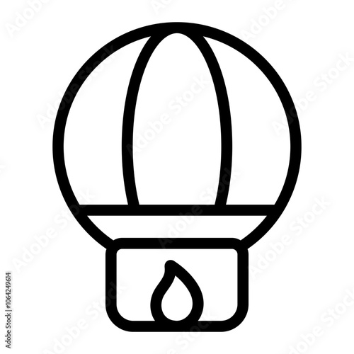 Floating Lantern Line Icon