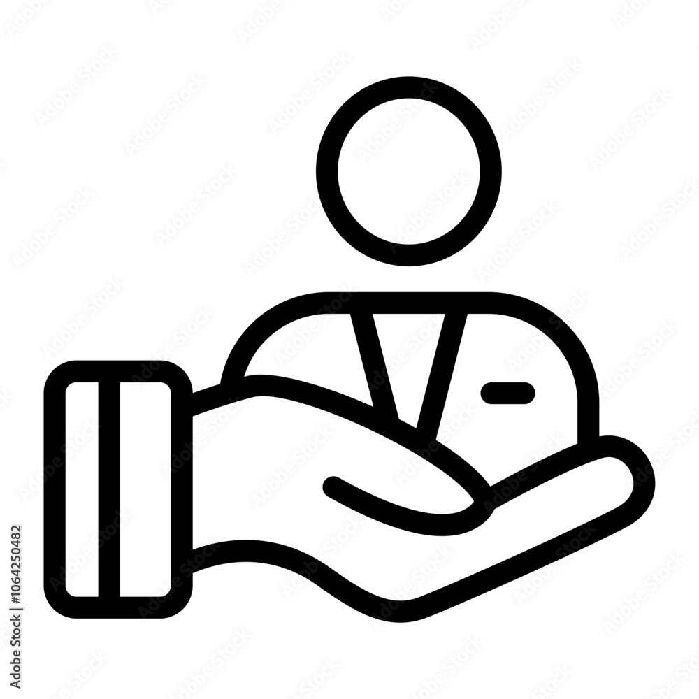 Human Resource Line Icon Human Resource Line Icon