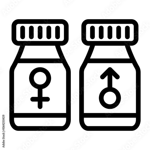 Hormone Therapy Line Icon