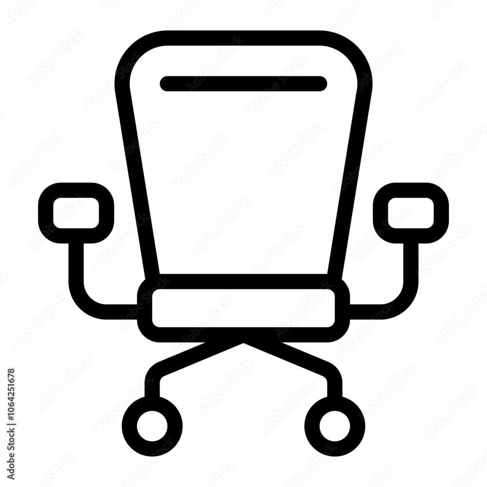 Office Chair Line Icon Office Chair Line Icon