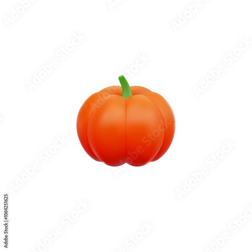 3d vector of pumkin fruit icon illustration