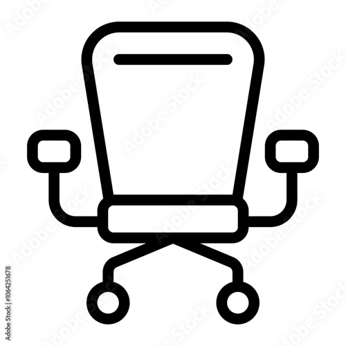 Office Chair Line Icon