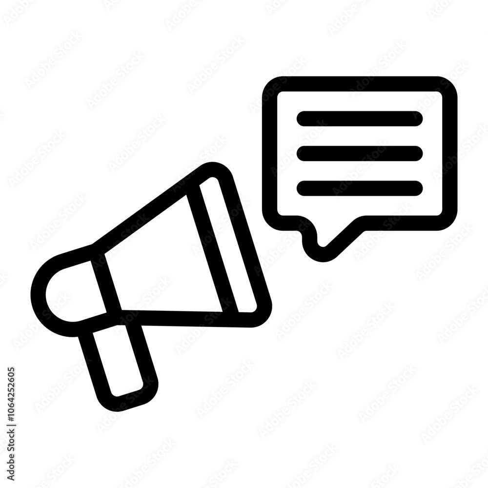 Promotion Hiring Line Icon Promotion Hiring Line Icon