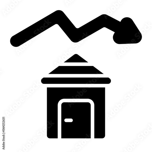 Property Collapse Solid Icon