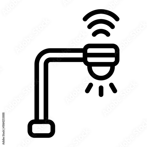 Street Light Line Icon