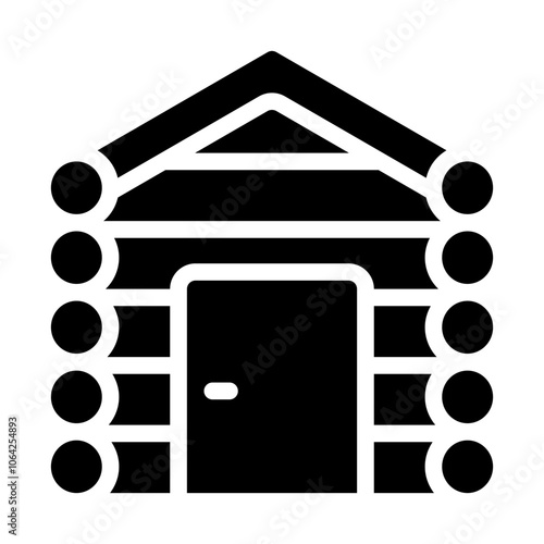 Village House Solid Icon