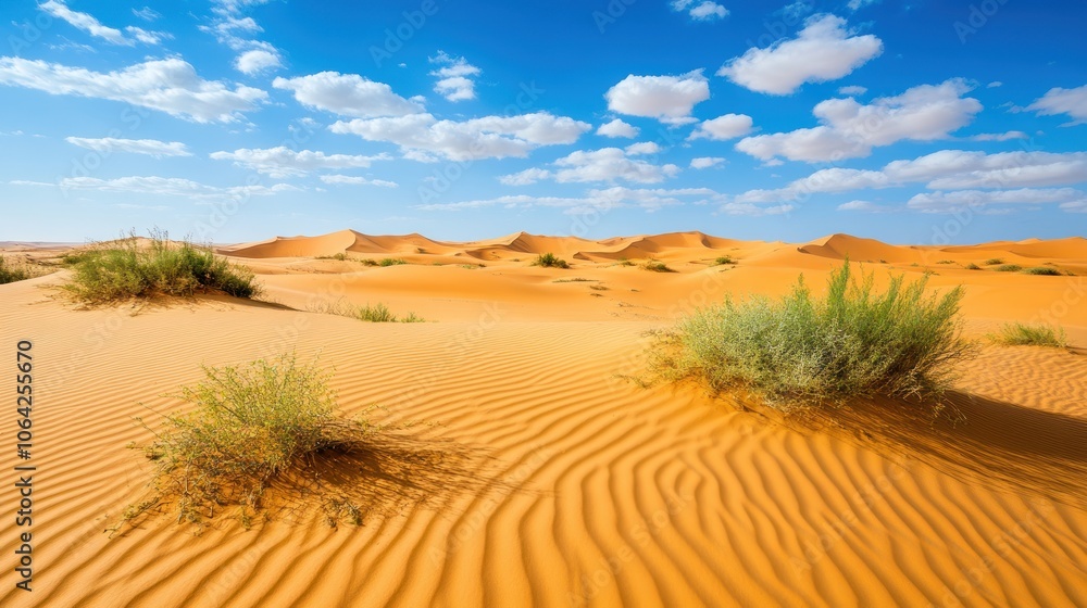 Fototapeta premium Desert Dunes under a Blue Sky