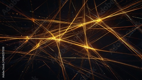 Abstract gold wave on black background. illustration for your design