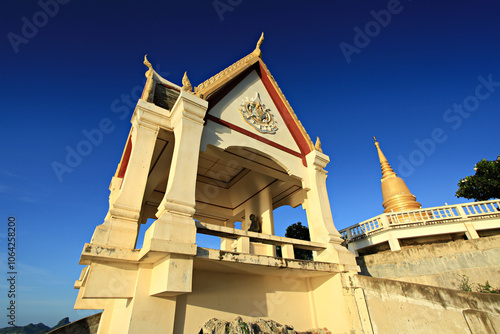 Bronze statue Prince Chumphon Veterans Memorial Shrine on Khao Chong Krajok Mountain in Prachuap Khiri Khan Province, Thailand  photo