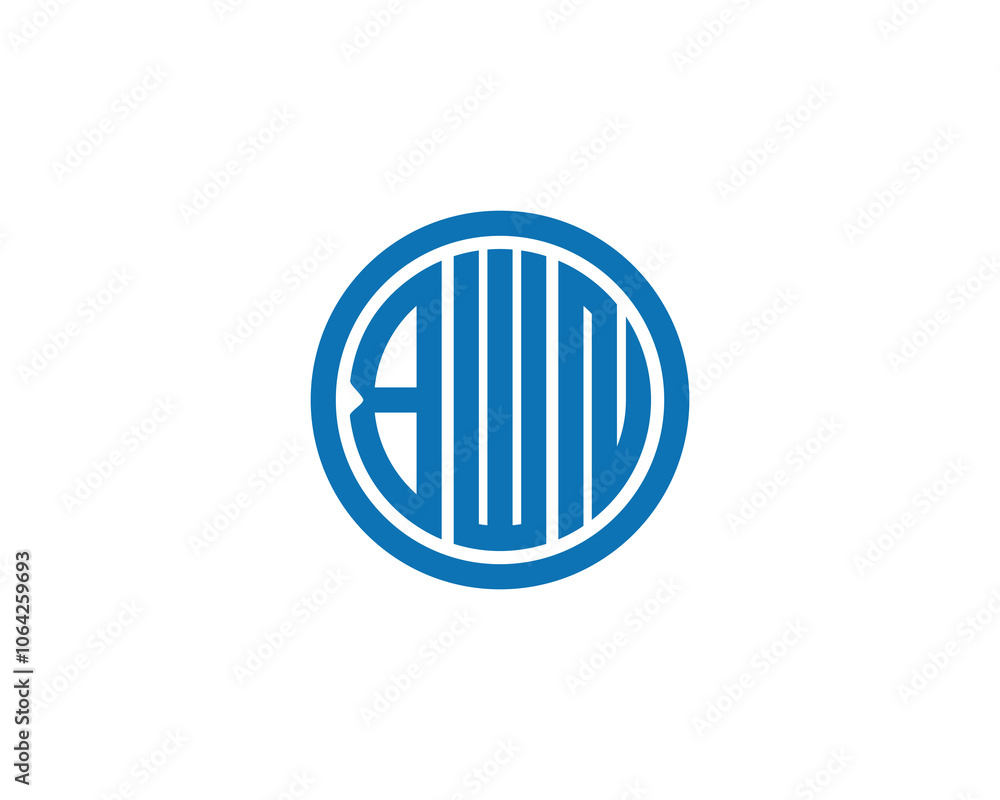 BWN logo design vector template. BWN BWN logo design vector template. BWN